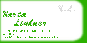 marta linkner business card
